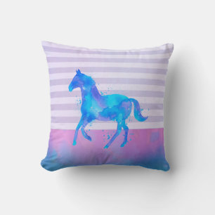 Pink Flowers Cute Whimsical Pattern Personalized Throw Pillow