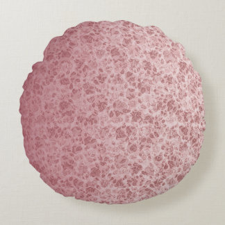 Pink flowers degraded round pillow