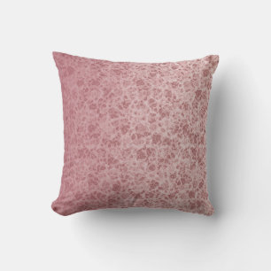 Pink flowers degraded throw pillow