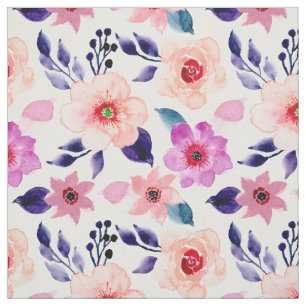 Pink flowers fabric