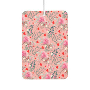 Pink flowers field air freshener
