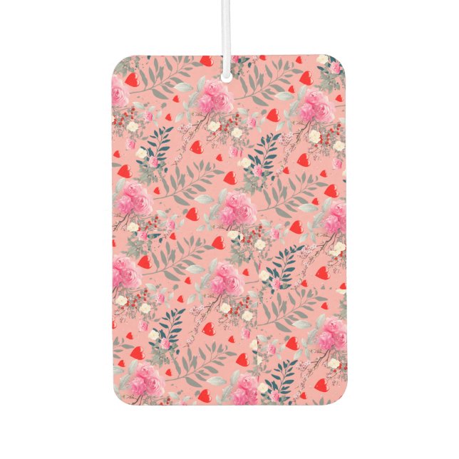 Pink flowers field air freshener (Front)