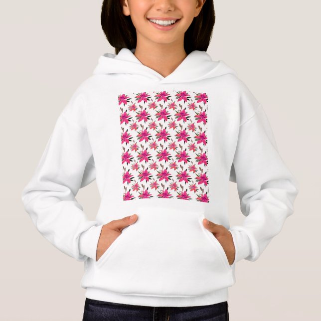 Pink Flowers Floral Pattern Design (Front)