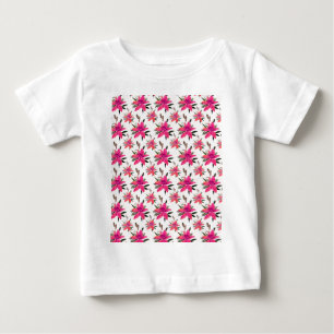 Pink Flowers Floral Pattern Design Baby T-Shirt