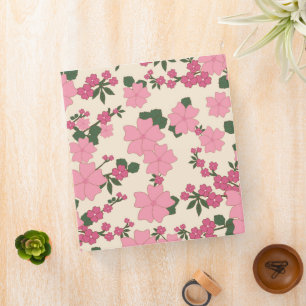 Pink Flowers, Floral Pattern, Pattern Of Flowers Binder