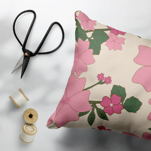 Pink Flowers, Floral Pattern, Pattern Of Flowers Pillowcase