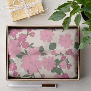 Pink Flowers, Floral Pattern, Pattern Of Flowers Tissue Paper