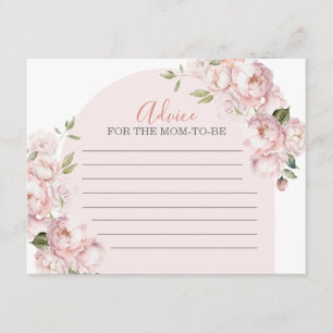 Pink Flowers Girl Baby In Bloom Advice for Mom Enclosure Card