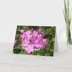 Pink Flowers Holiday Card