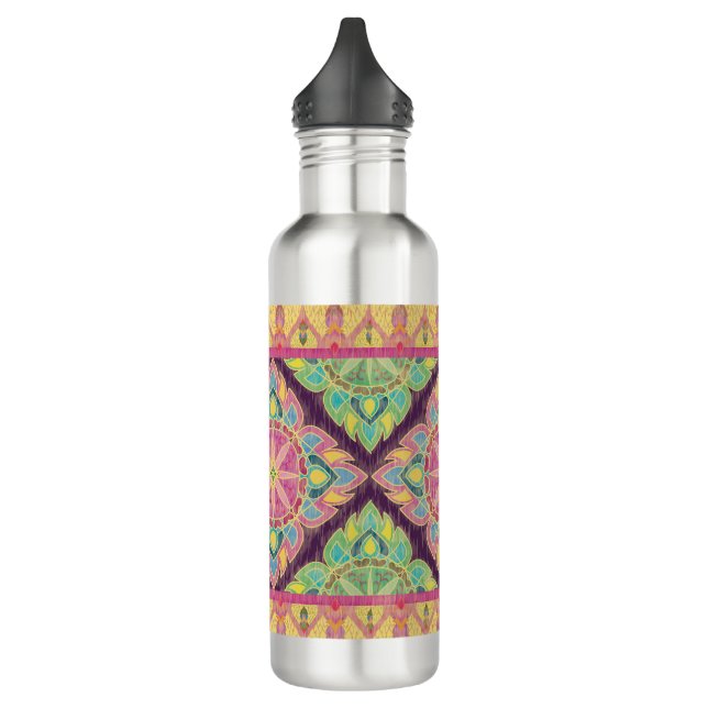 Pink Flowers in the Garden 710 Ml Water Bottle (Left)