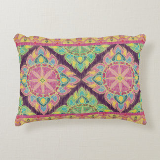Pink Flowers in the Garden Accent Pillow