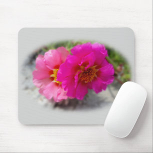 Pink flowers in the sun mouse pad