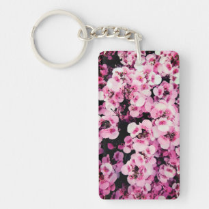 Pink flowers keychain