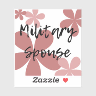 Pink Flowers Military Spouse