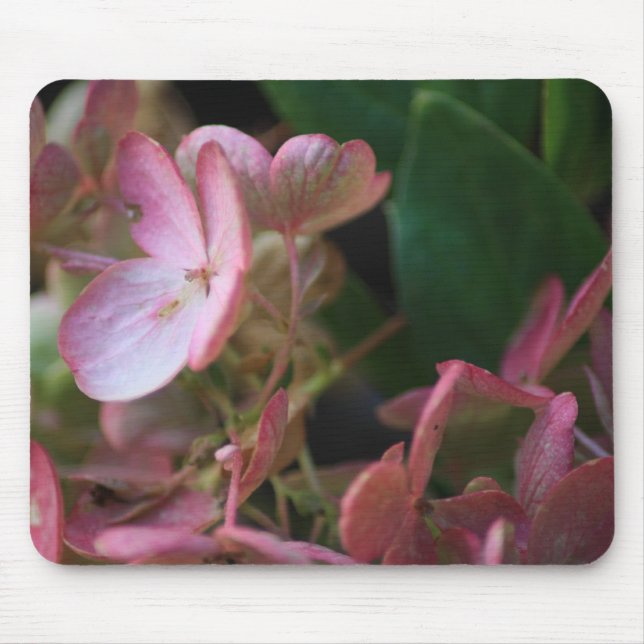 Pink Flowers Mouse Pad (Front)