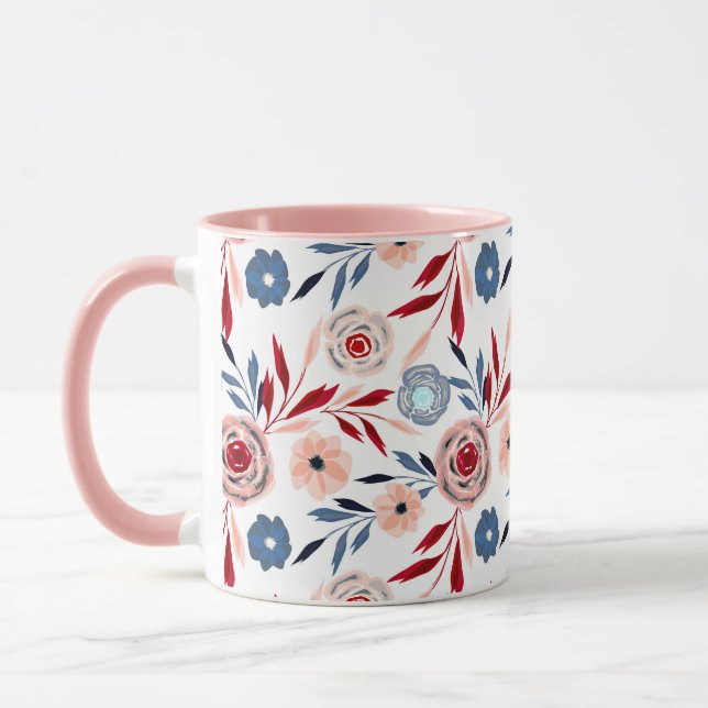 Pink flowers mug (Left)