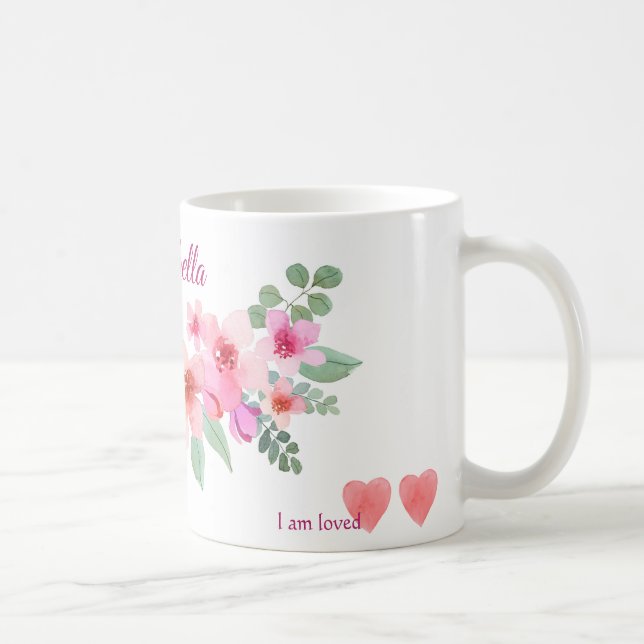 Pink Flowers Mug (Right)