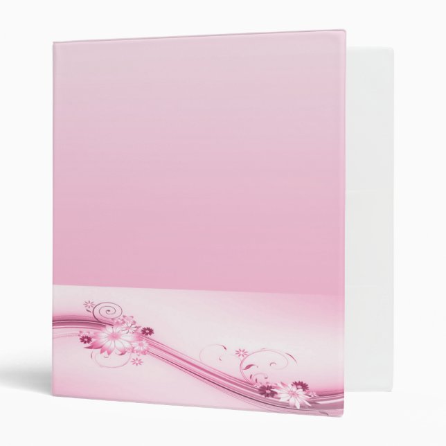 Pink Flowers n Waves Binder (Front/Inside)