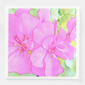 Pink Flowers Napkin