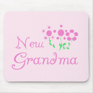 Pink Flowers New Grandma Tshirts and Gifts Mouse Pad