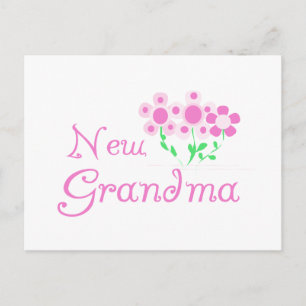 Pink Flowers New Grandma Tshirts and Gifts Postcard