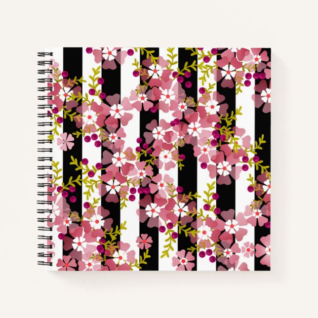 Pink flowers notebook (Front)