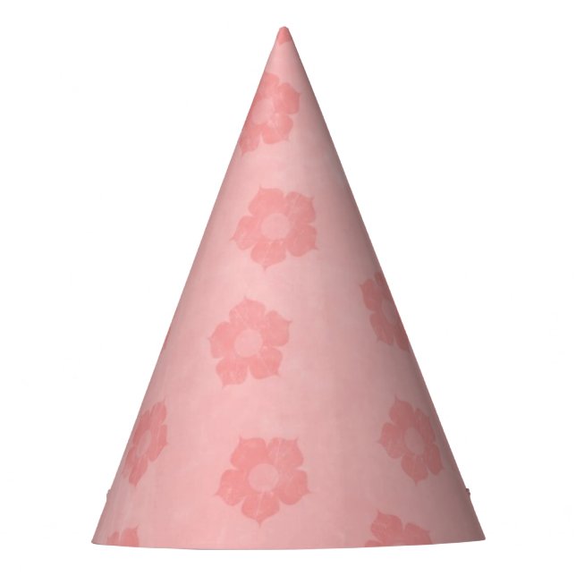 Pink Flowers Party Hat (Front)
