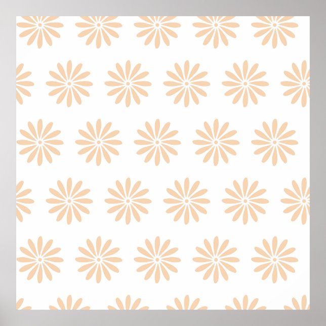 Pink flowers pattern. art,artwork,background,bloom poster (Front)