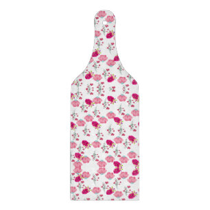 Pink Flowers Pattern Cutting Board
