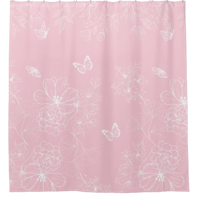 Pink Flowers Pattern, Floral, Pattern, Minimalist (Front)