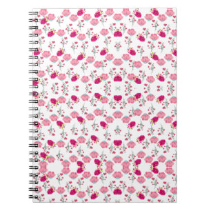 Pink Flowers Pattern Notebook