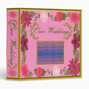 Pink Flowers Photo Album Binder