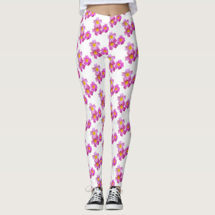 Pink Flowers Photo custom Leggings