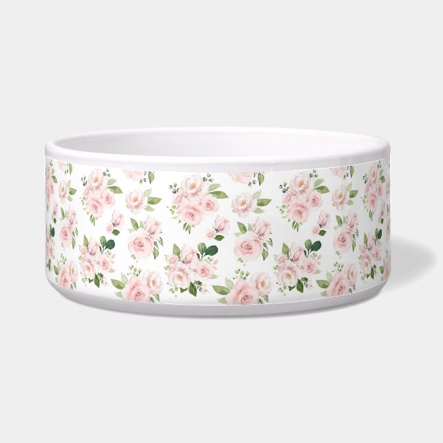 Pink Flowers, Pink Roses, Watercolor Flowers (Front)