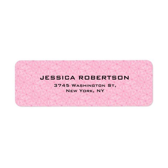 Pink Flowers Plain Elegant Modern Trendy (Front)