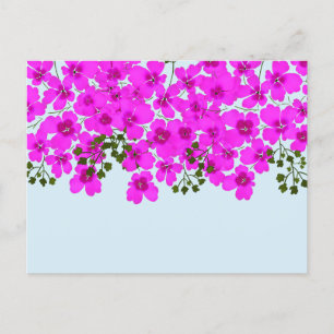 Pink Flowers Postcard