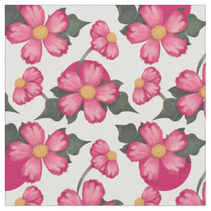 Pink Flowers Seamless Pattern   You Customize Fabric
