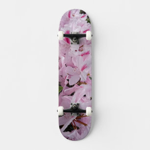 Pink flowers skateboard