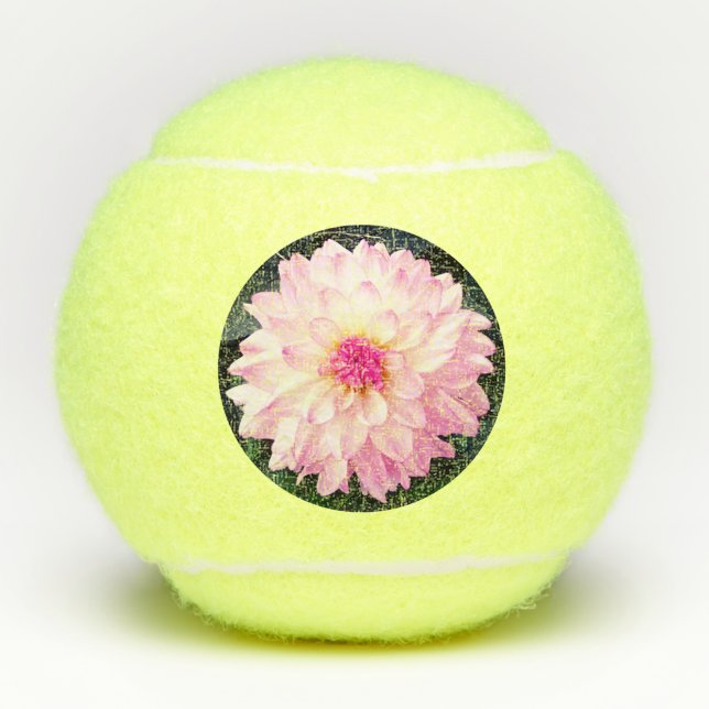 Pink flowers tennis balls (Front)