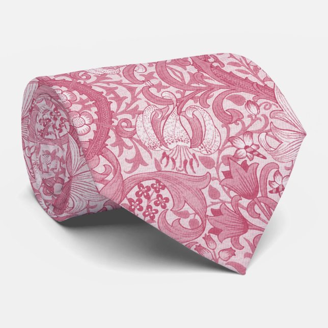 Pink flowers tie (Rolled)