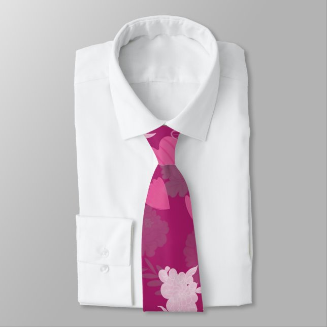 pink flowers tie (Tied)