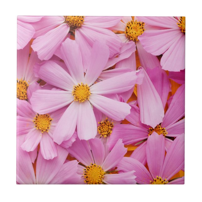 Pink Flowers Tile (Front)