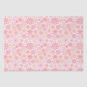 Pink Flowers Tissue Paper