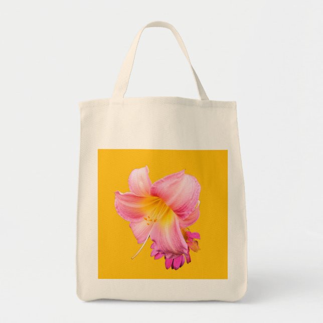 Pink flowers tote bag (Front)