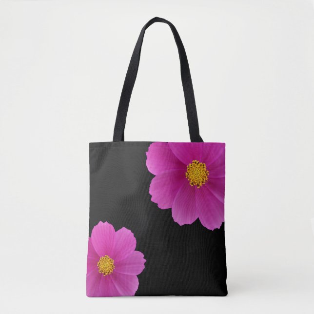 Pink Flowers Tote Bag (Front)