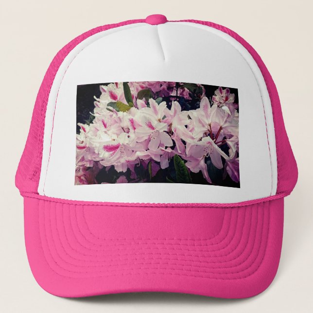 Pink flowers trucker hat (Front)