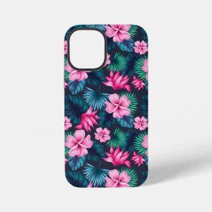 Pink Flowers with Green Leaves Partern-79066 iPhone 12 Mini Case