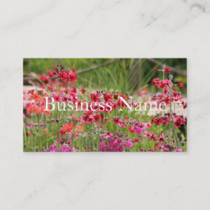 Pink Flowery Business Card