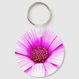 Pink Flowery Keychain