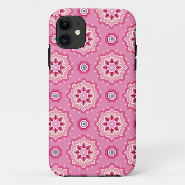 Pink & Flowery Pattern Case-Mate iPhone Case (Back)
